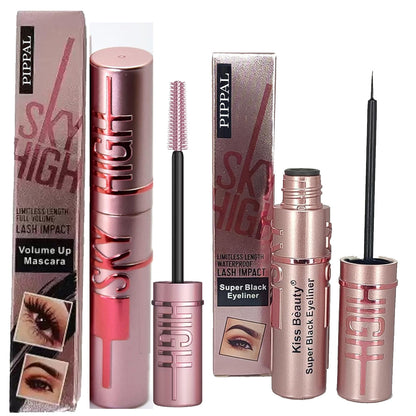 Pippal Sky High Eyeliner 1 Pcs with Mascara Ultra Volume Up Volumizing Mascara Long Lasting Waterproof 10Gm (Pack of 1)