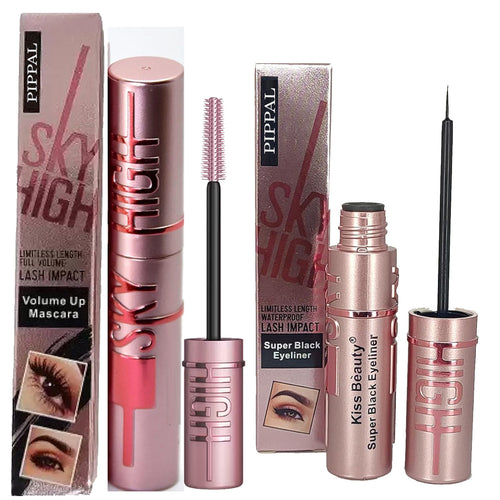 Pippal Sky High Eyeliner 1 Pcs with Mascara Ultra Volume Up Volumizing Mascara Long Lasting Waterproof 10Gm (Pack of 1)